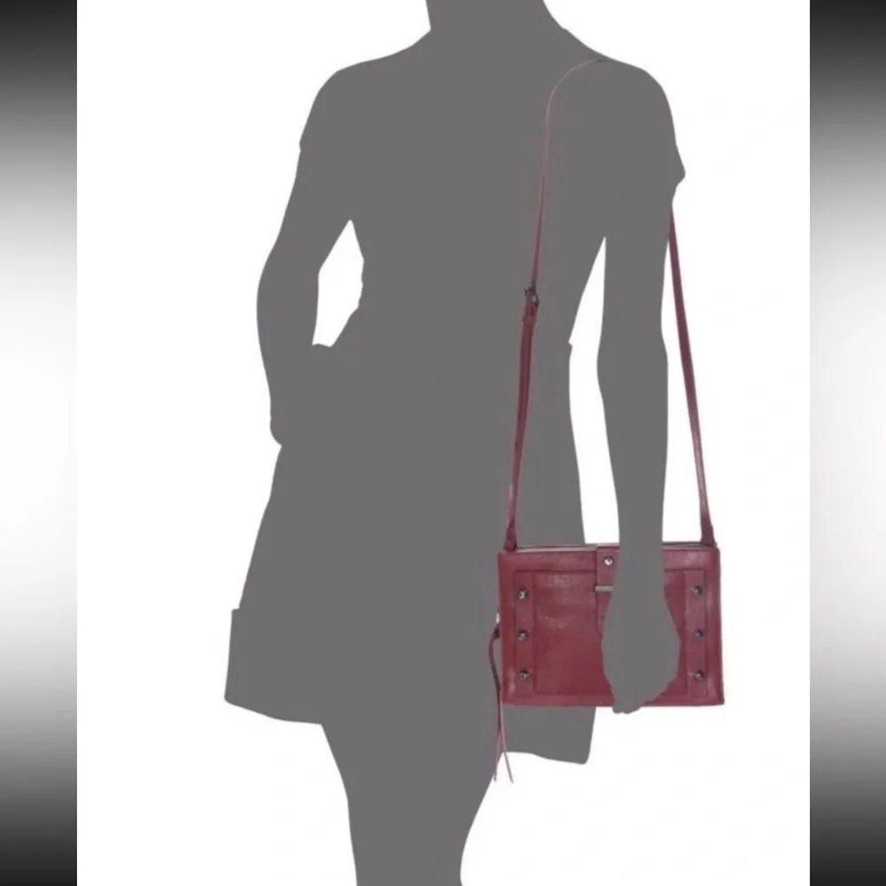 Botkier New York Warren City Blush & Gold Leather Crossbody Shoulder Bag Purse
